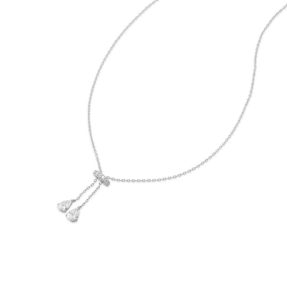 Lab Grown Diamond Pear-Shaped Lariat Necklace in 14K White Gold (3/4 ct. tw.) – Image 3 of 4