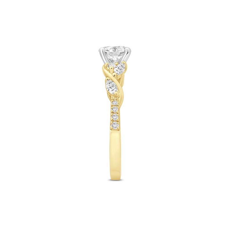 1/3 ct. tw. Diamond Semi-Mount Engagement Ring in 14K Yellow Gold &#40;Setting Only&#41; – Image 6 of 6