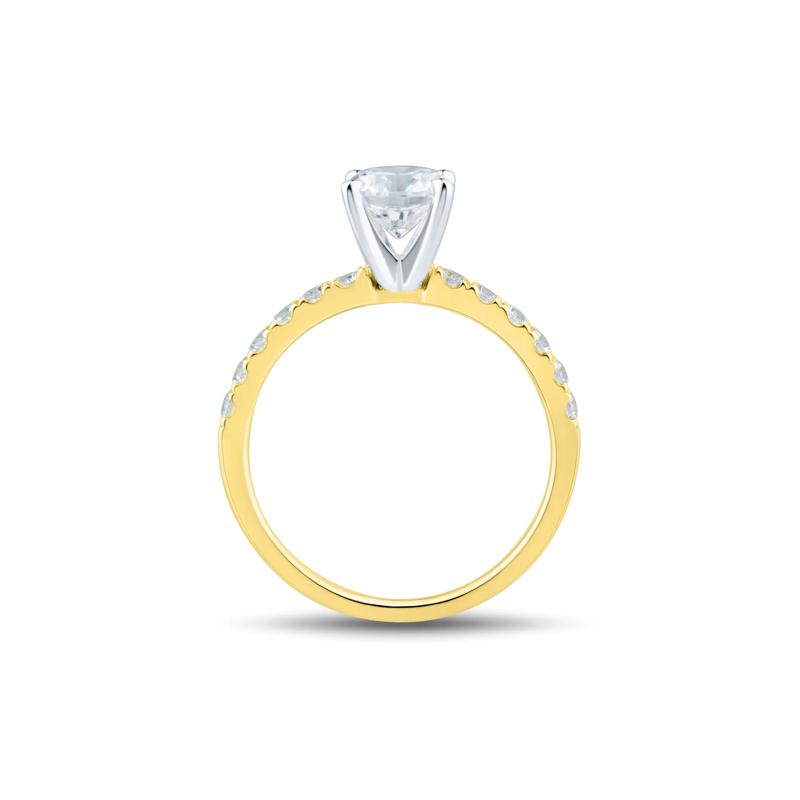 1/3 ct. tw. Lab Grown Diamond Semi-Mount Engagement Ring in 14K Yellow Gold &#40;Setting Only&#41; – Image 3 of 6