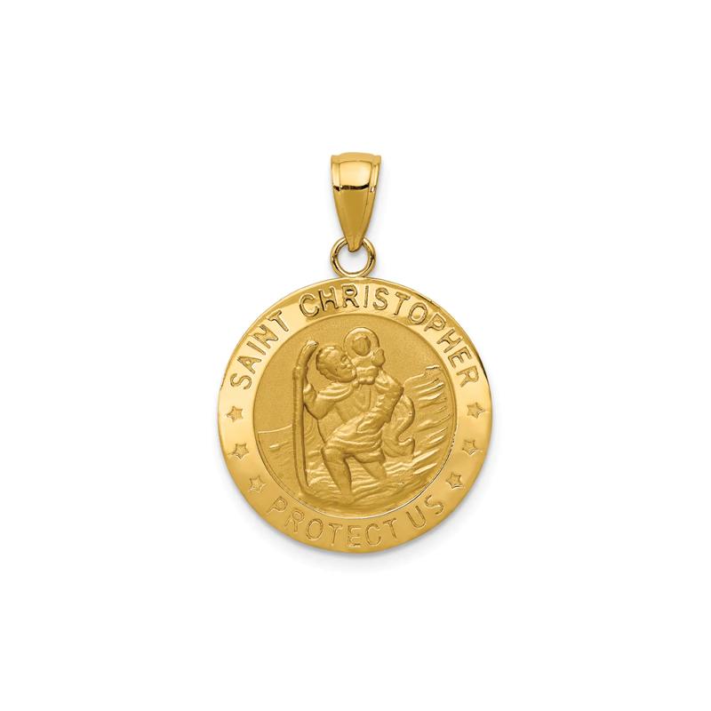 St. Christopher Medal Charm in 14K Yellow Gold – Image 1 of 1