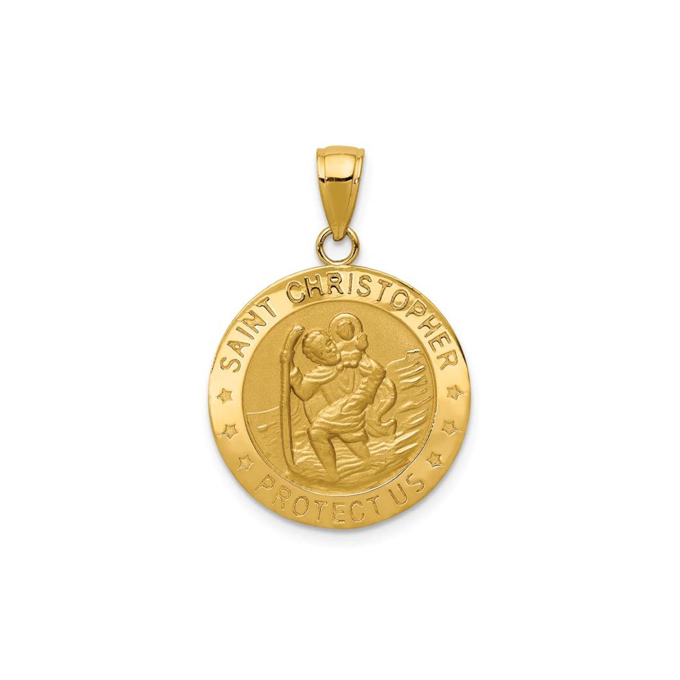 St. Christopher Medal Charm in 14K Yellow Gold – Image 1 of 1
