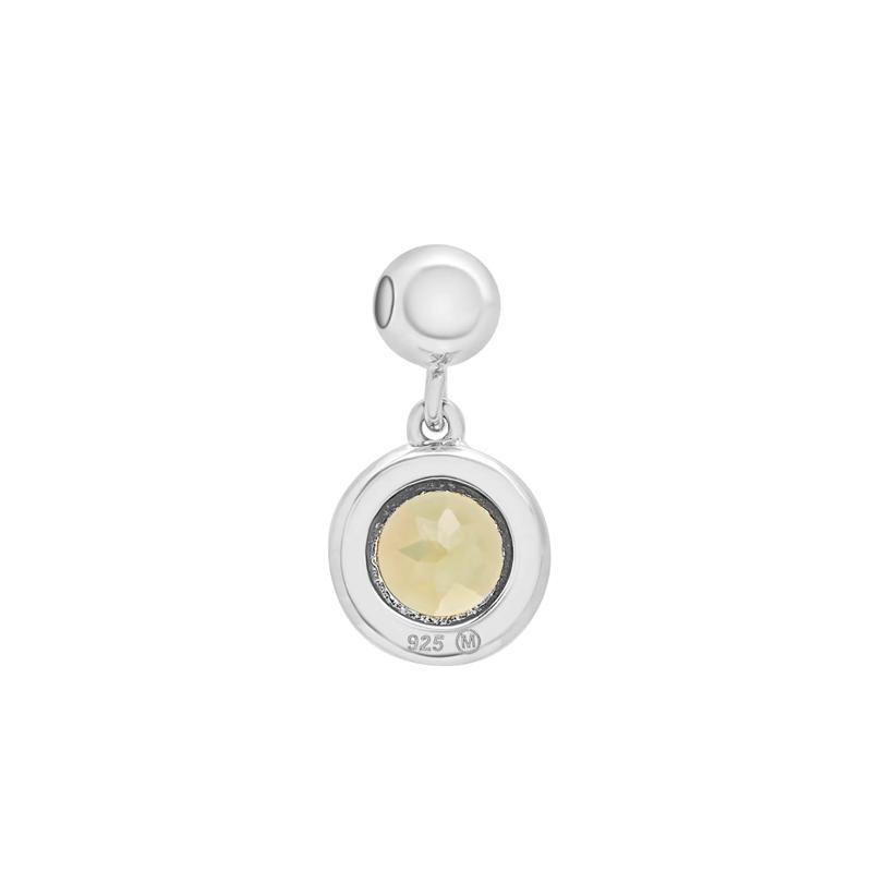 Peridot Birthstone Bead Charm in Sterling Silver – Image 3 of 3
