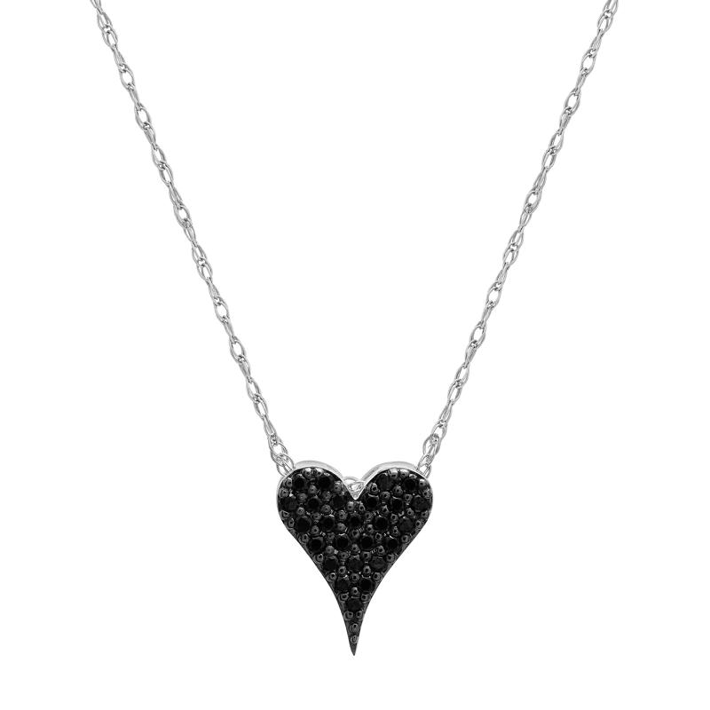 アクセサリー DEPT VTOPIA GIVEN HEART NECKLACE / black Black Diamond Heart Pendant