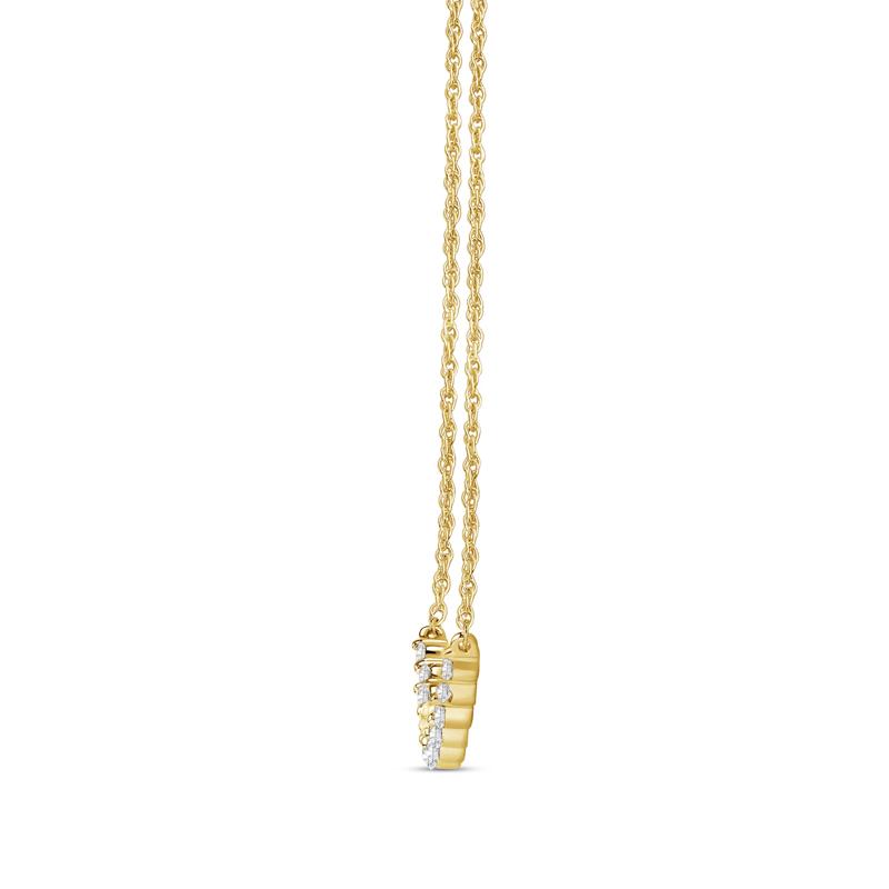 Lab Grown Graduated Diamond Necklace in 14K Yellow Gold &#40;1 ct. tw.&#41; – Image 2 of 3