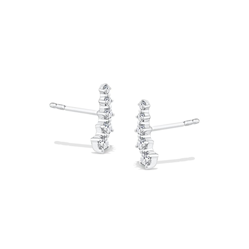 Diamond Climber Earrings in 10K White Gold (1/5 ct. tw.) – Image 2 of 2