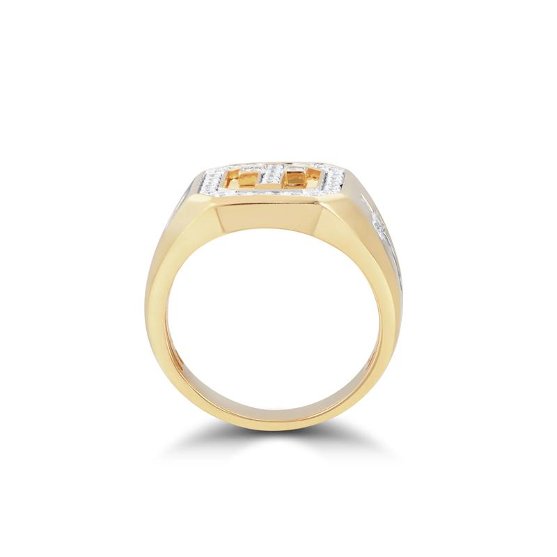 Men&rsquo;s Diamond Cross Ring in 10K Yellow Gold &#40;3/4 ct. tw.&#41; – Image 2 of 3