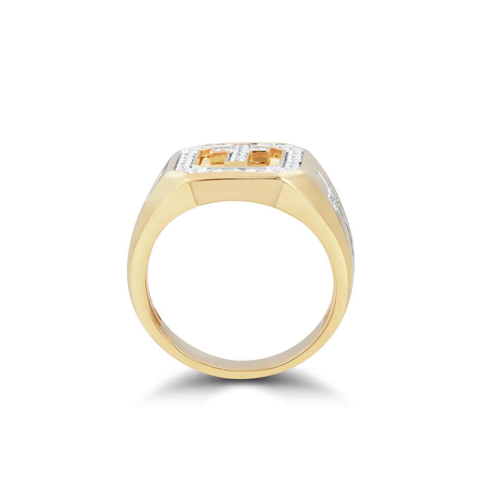 Men&rsquo;s Diamond Cross Ring in 10K Yellow Gold (3/4 ct. tw.) – Image 2 of 3