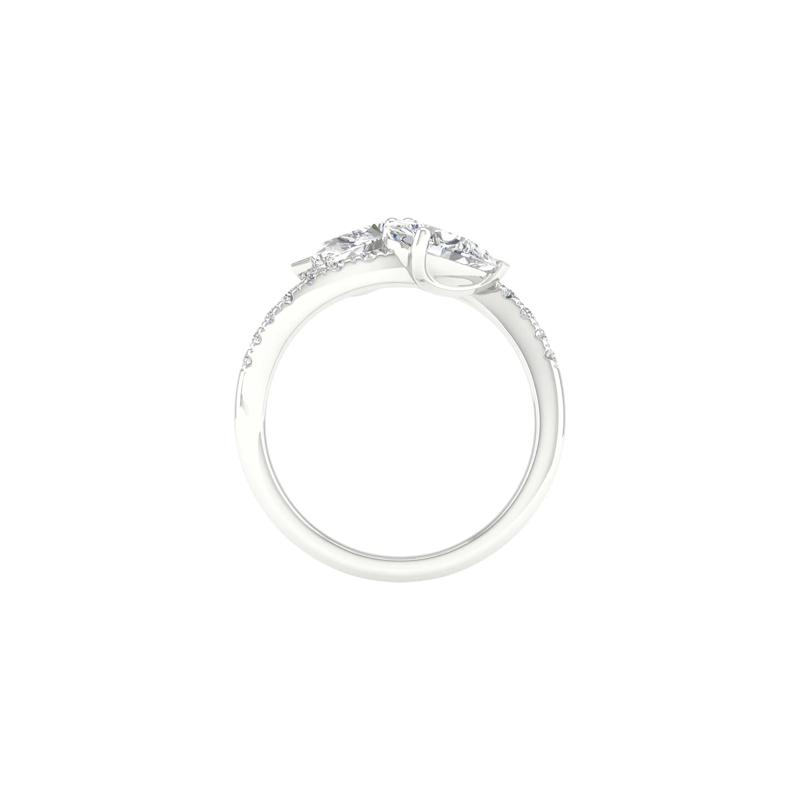 Lab Grown Diamond Bypass Ring in 14K White Gold &#40;1 3/4 ct. tw.&#41; – Image 3 of 3