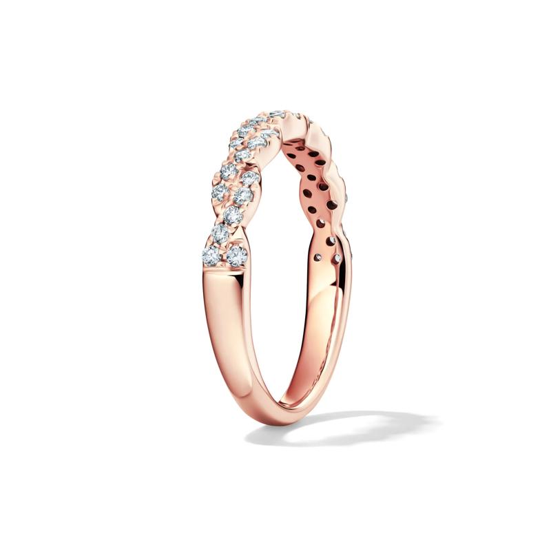 Lab Grown Diamond Twist Band in 10K Rose Gold &#40;1/3 ct. tw.&#41;  – Image 3 of 4