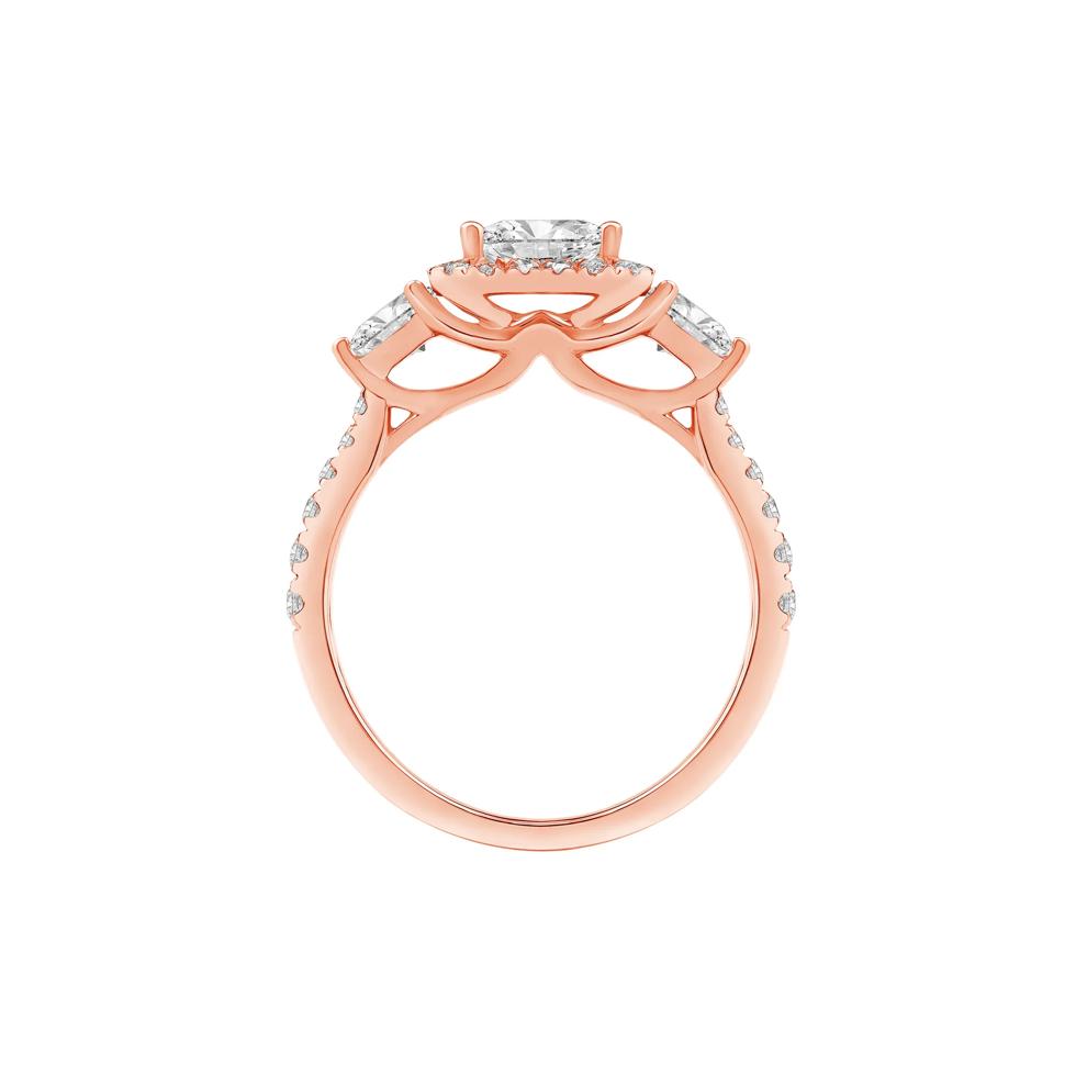 Violet Lab Grown Diamond Halo Engagement Ring in 14K Rose Gold (2 3/4 ct. tw.) – Image 2 of 5