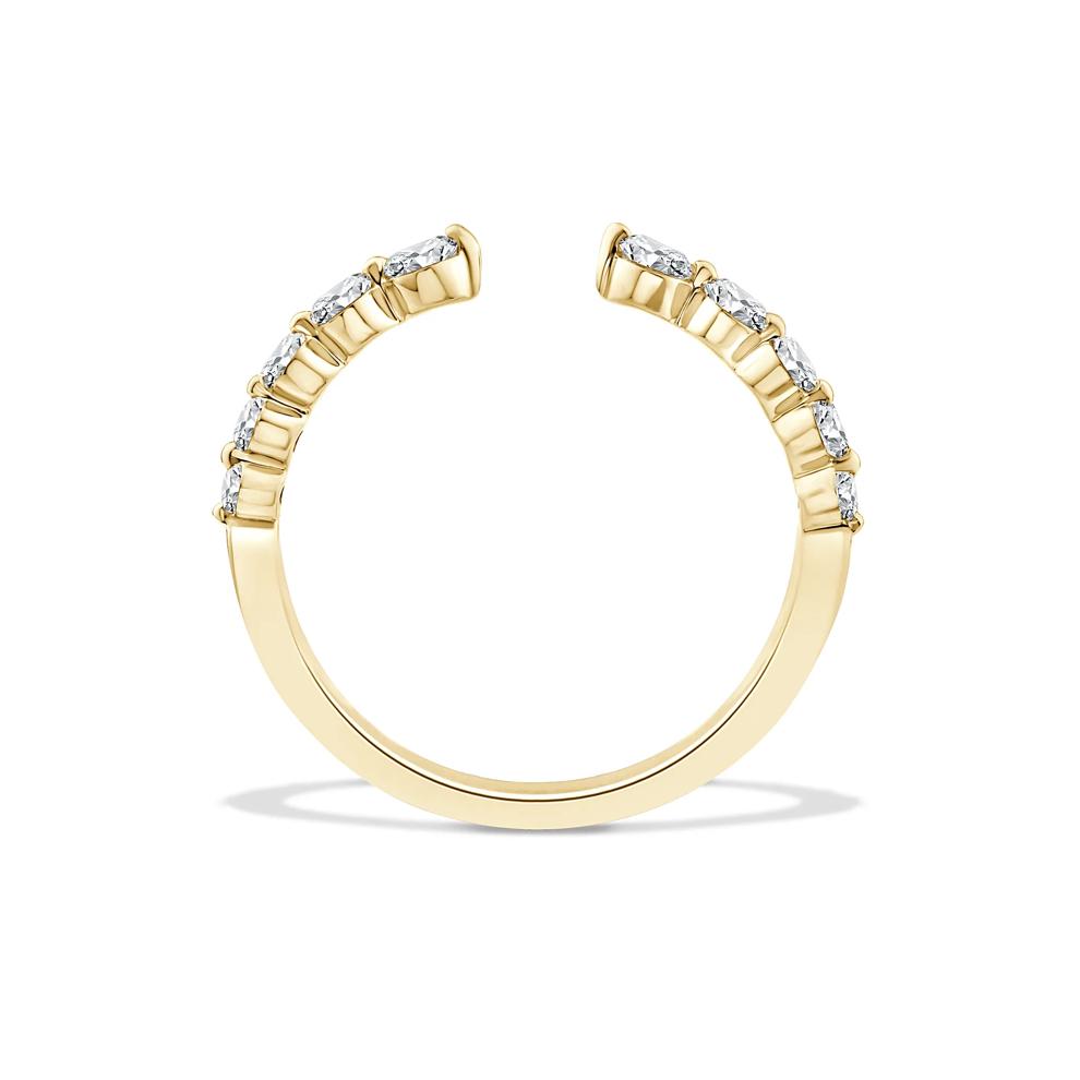 Lab Grown Diamond Open Cuff Anniversary Band in 14K Yellow Gold (1/2 ct. tw.) – Image 2 of 4