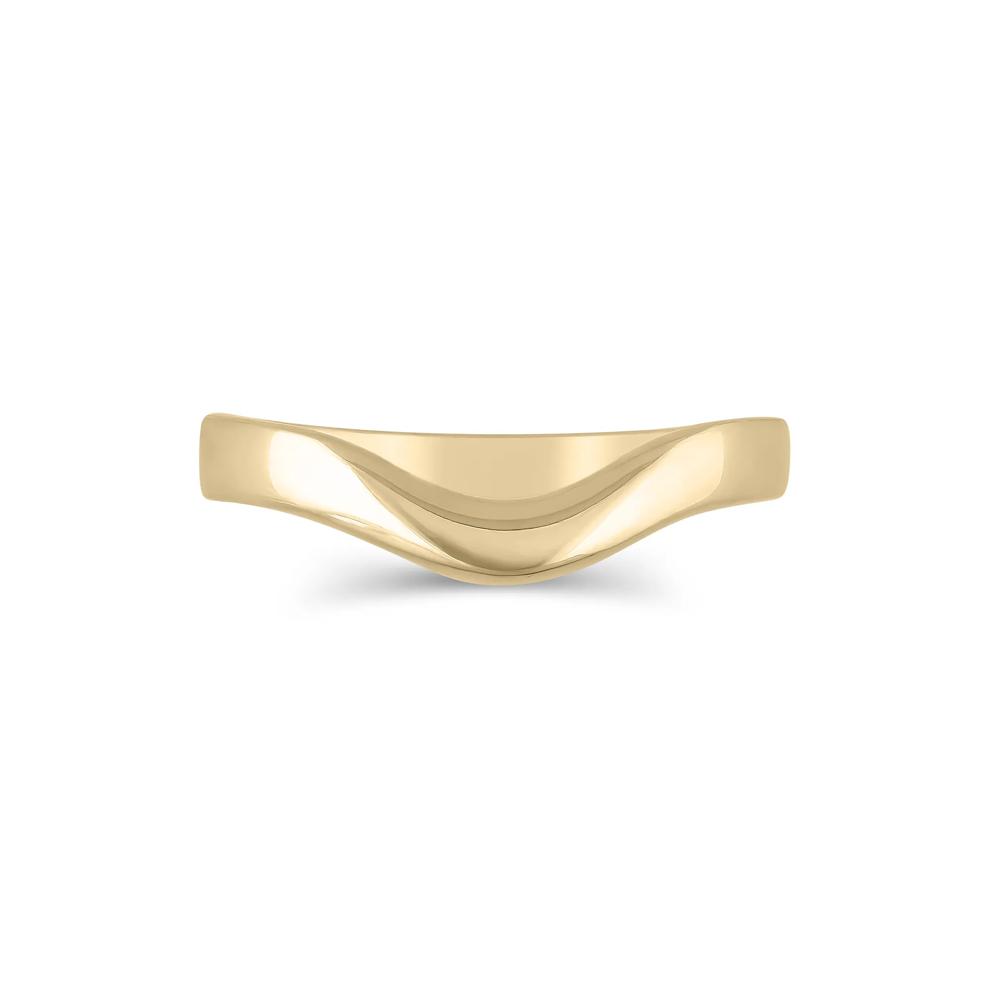 Plain 5MM Contour Band in 10K Yellow Gold – Image 1 of 4