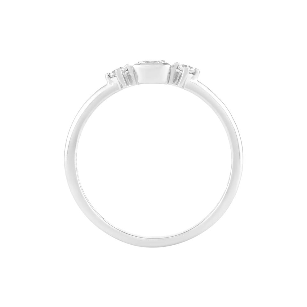 Asscher-Cut Lab-Created White Sapphire Stack Ring in Sterling Silver – Image 2 of 3