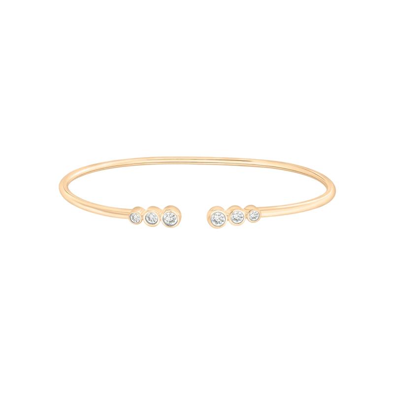 Diamond Open Bangle Bracelet in 10K Yellow Gold &#40;1/3 ct. tw.&#41; – Image 1 of 1