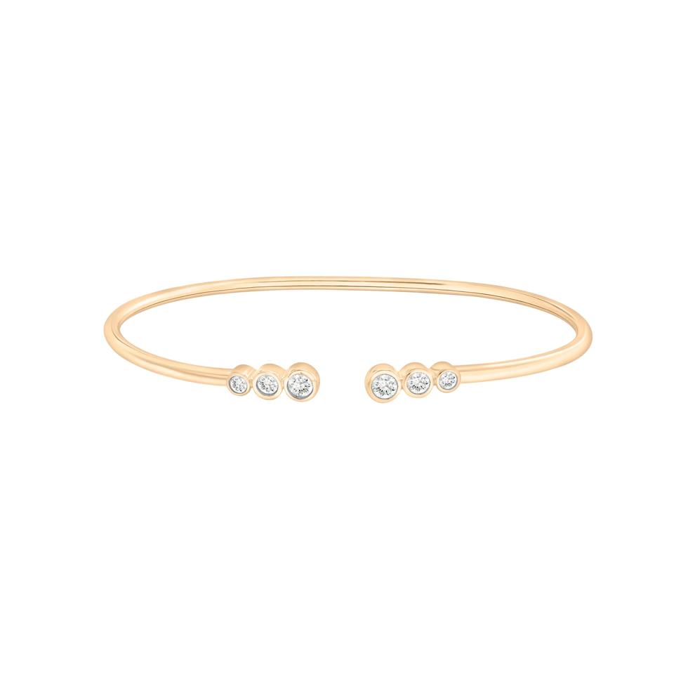 Diamond Open Bangle Bracelet in 10K Yellow Gold (1/3 ct. tw.) – Image 1 of 1