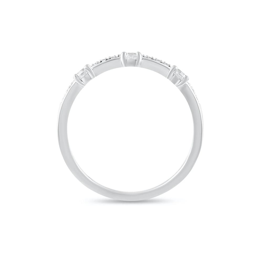 Diamond Double Row Ring in Sterling Silver (1/3 ct. tw.) – Image 2 of 4