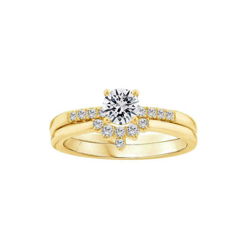 Diamond Round Bridal Set in 14K Yellow Gold &#40;5/8 ct. tw.&#41; – Image 1 of 3