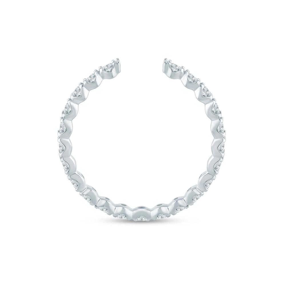 Lab Grown Diamond Open Anniversary Band in 14K White Gold (5/8 ct. tw.) – Image 2 of 3