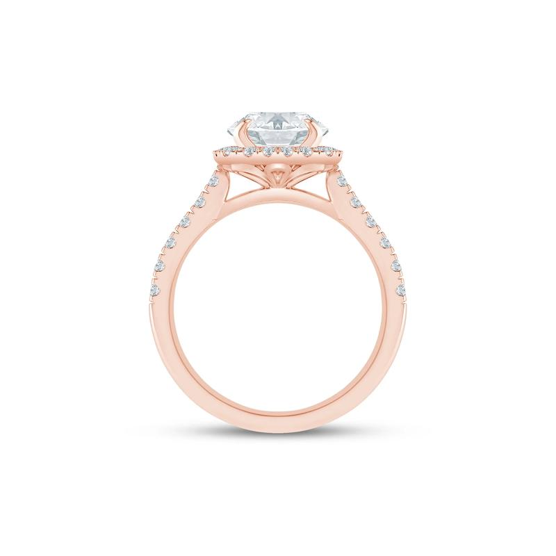 1/2 ct. tw. Diamond Semi-Mount Engagement Ring in 14K Rose  Gold &#40;Setting Only&#41; – Image 3 of 6