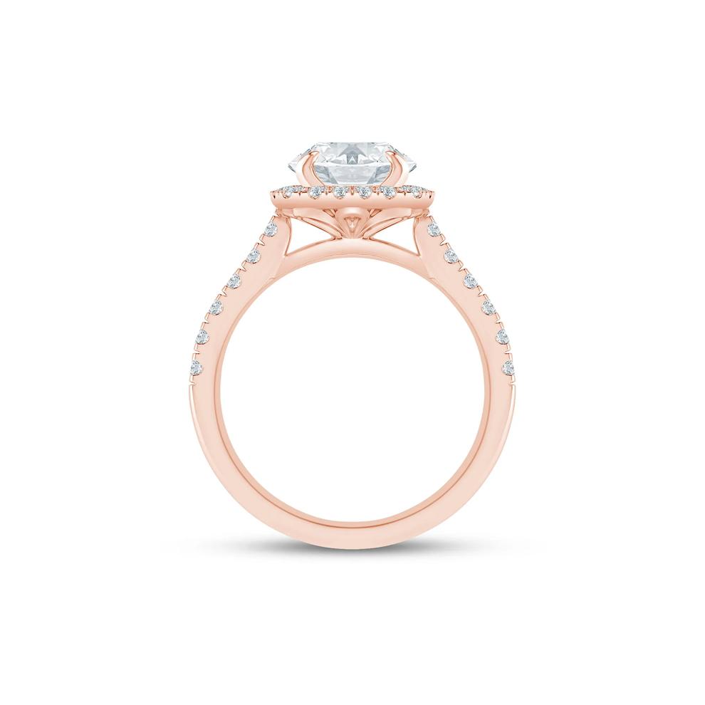 1/2 ct. tw. Diamond Semi-Mount Engagement Ring in 14K Rose  Gold (Setting Only) – Image 3 of 6