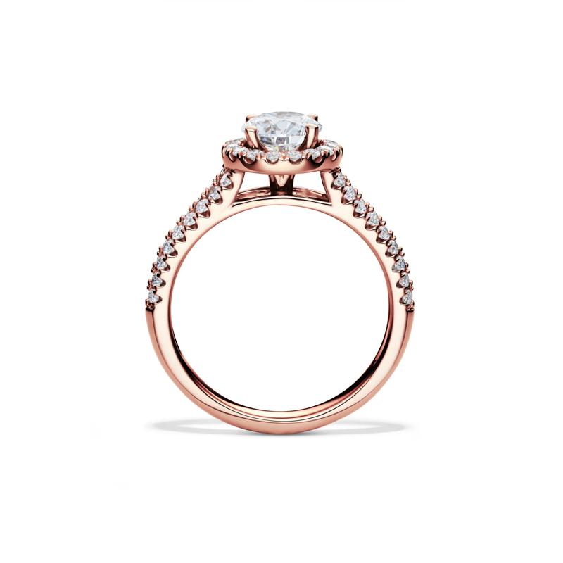 Lab Grown Diamond Halo Engagement Ring in 14K Rose Gold &#40;1 1/2 ct. tw.&#41; – Image 2 of 4