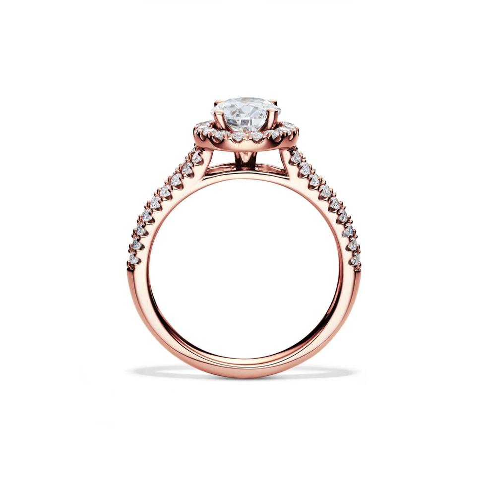 Lab Grown Diamond Halo Engagement Ring in 14K Rose Gold (1 1/2 ct. tw.) – Image 2 of 4