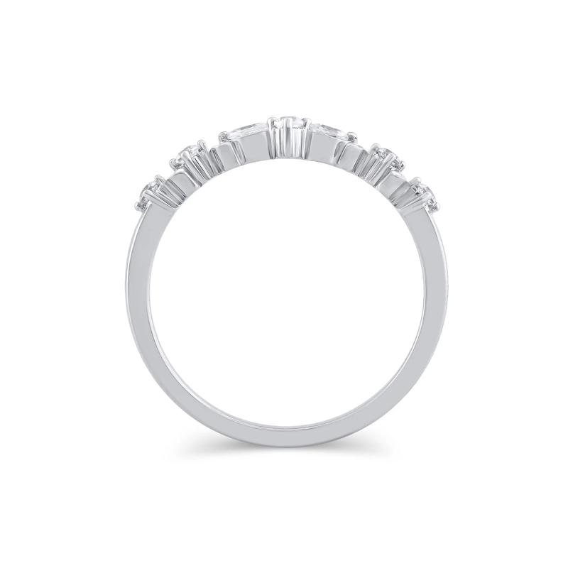 Lab Grown Diamond Contour Band in 14K White Gold &#40;1/7 ct. tw.&#41; – Image 2 of 3