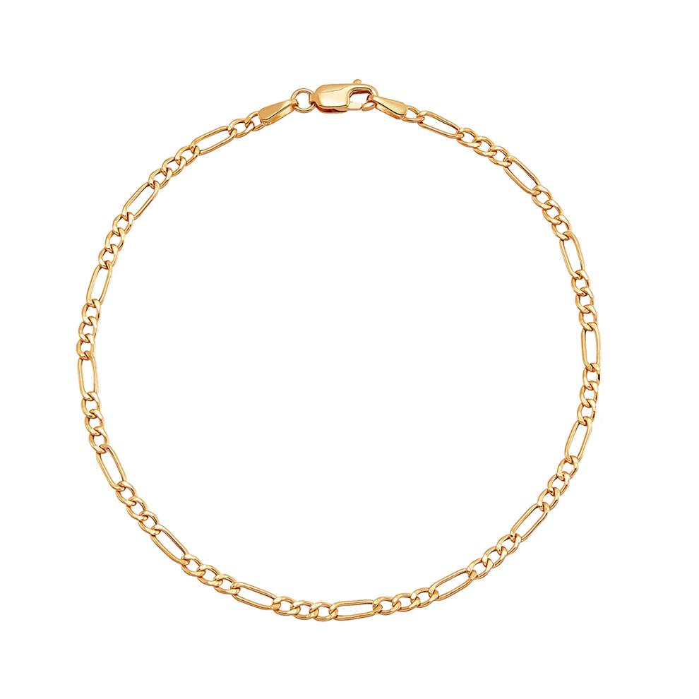 Figaro Link Bracelet in 14K Yellow Gold – Image 1 of 2