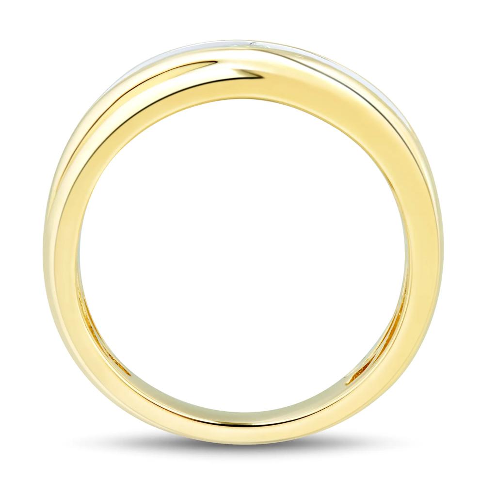 Men's Lab Grown Diamond Slant Band in 10K Yellow Gold (1 ct. tw.) – Image 2 of 3