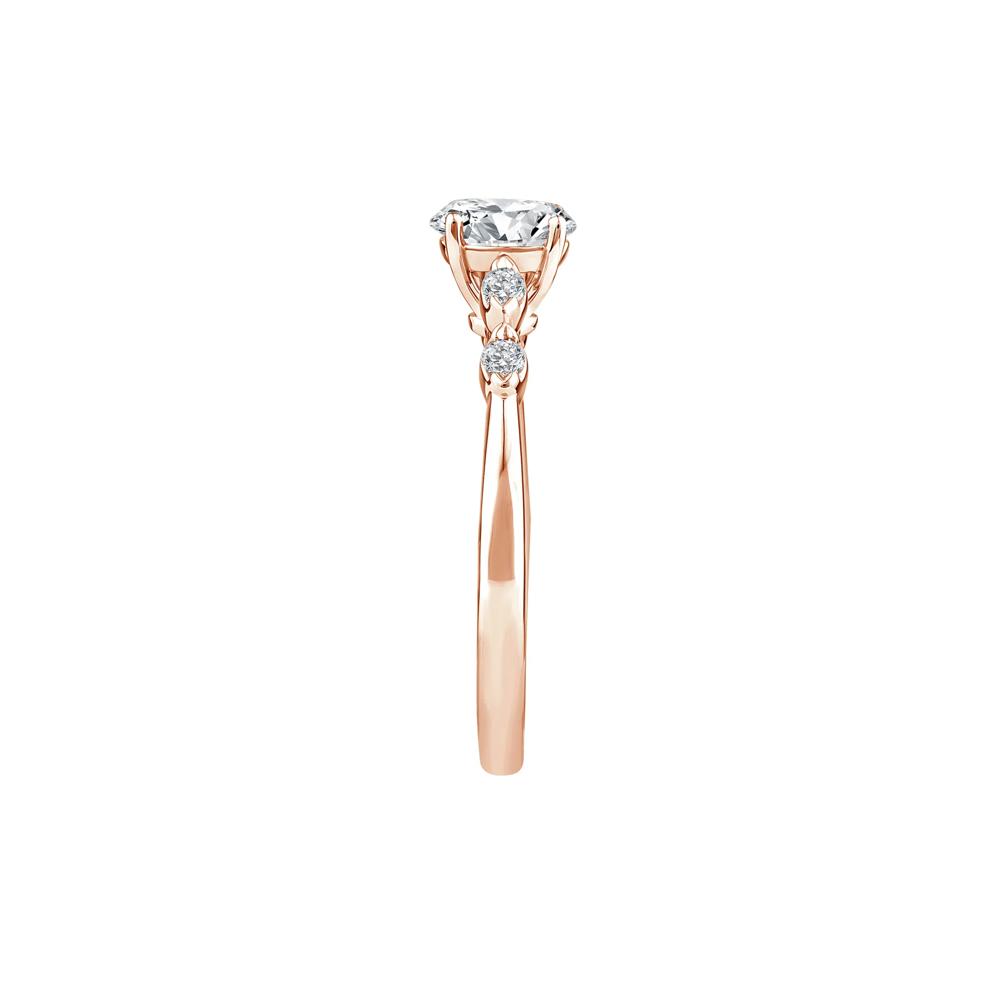 Diamond Oval Promise Ring in 10K Rose Gold (1/2 ct. tw.) – Image 3 of 3