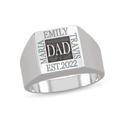 Engravable Dad Ring with Name and Birthday