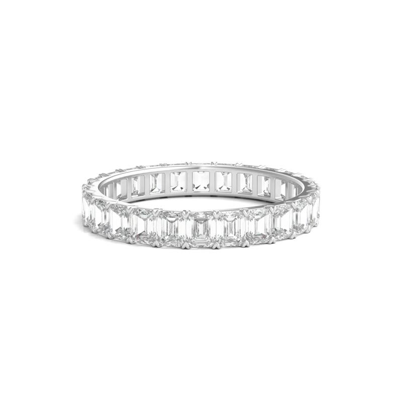 Lab Grown Emerald-Cut Diamond Eternity Band in 14K White Gold &#40;2 ct. tw.&#41;  – Image 1 of 3