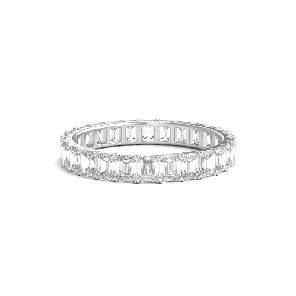 Lab Grown Emerald-Cut Diamond Eternity Band in 14K White Gold (2 ct. tw.)  – Image 1 of 3