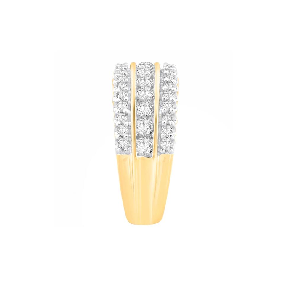 1 ct. tw. Diamond Multi-Row Ring in 10K Yellow Gold – Image 3 of 3