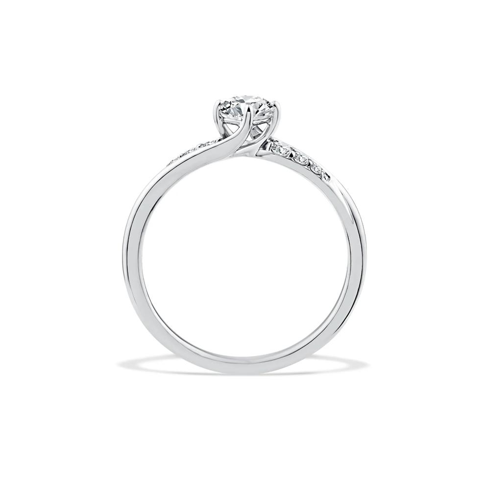 Lab Grown Diamond Round Center Promise Ring in 10K White Gold (1/2 ct. tw.) – Image 2 of 4