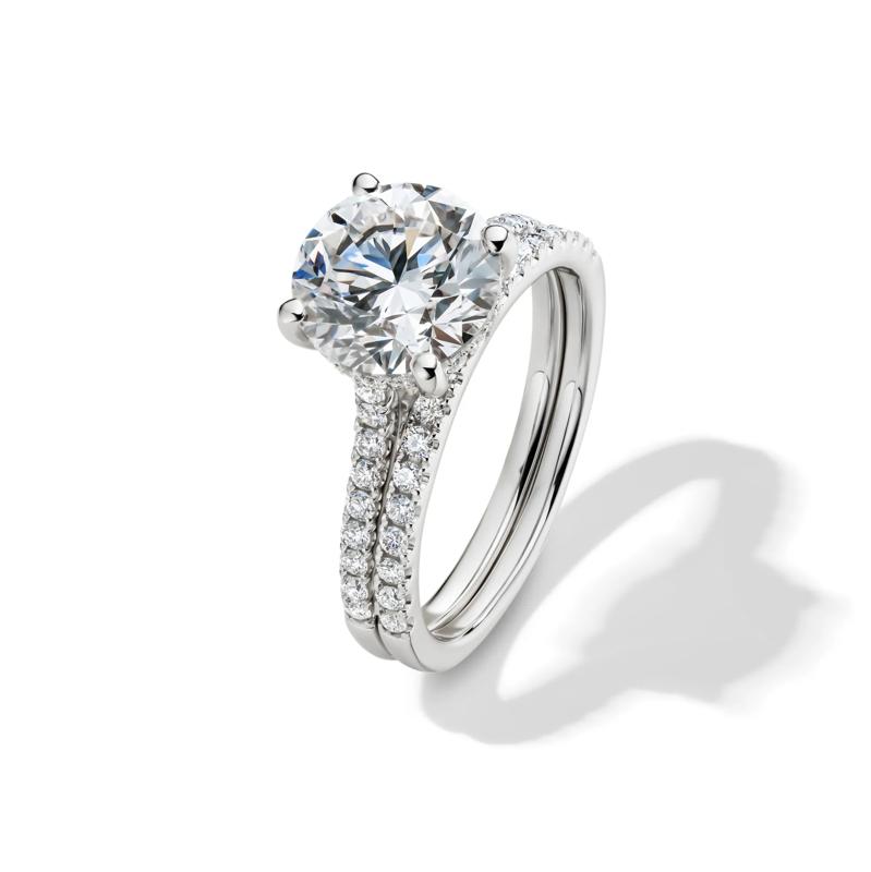Lab Grown Diamond Wedding Set in 14K White Gold &#40;3 &frac12; ct. tw.&#41; – Image 5 of 7