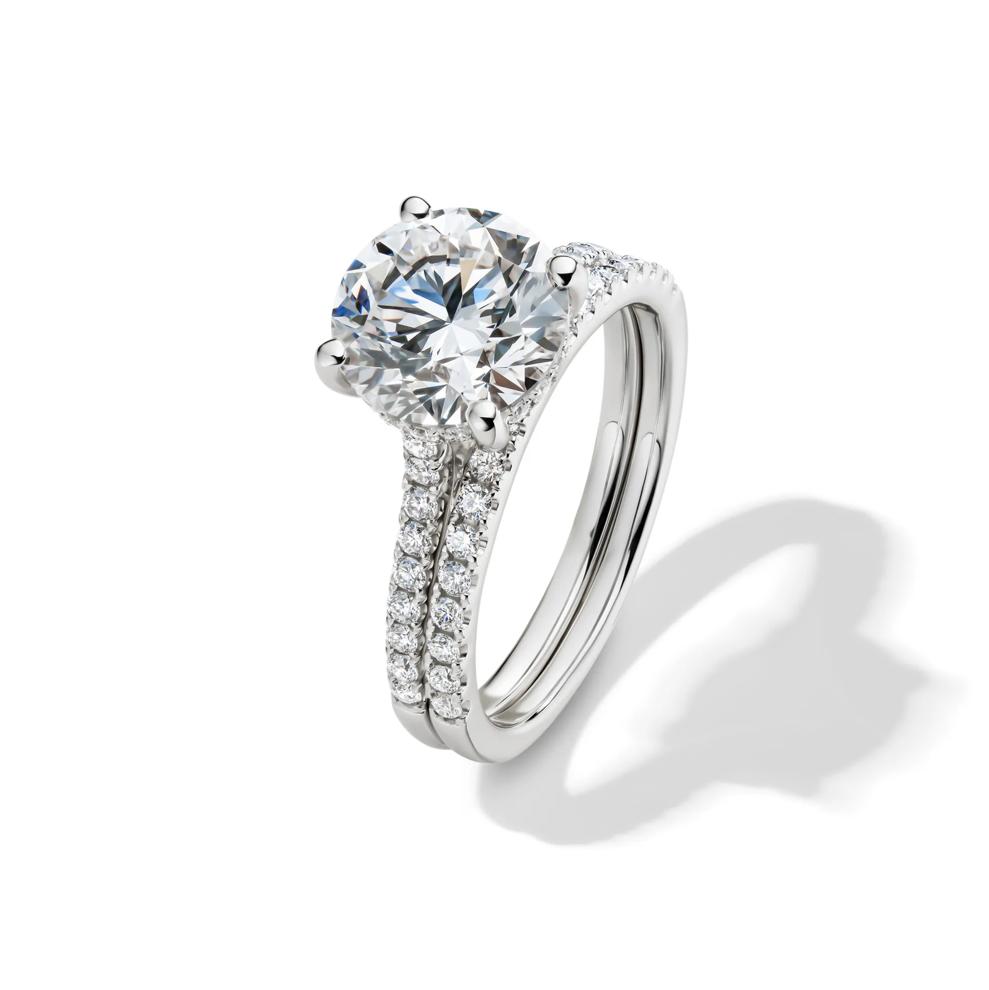 Lab Grown Diamond Wedding Set in 14K White Gold (3 &frac12; ct. tw.) – Image 5 of 7