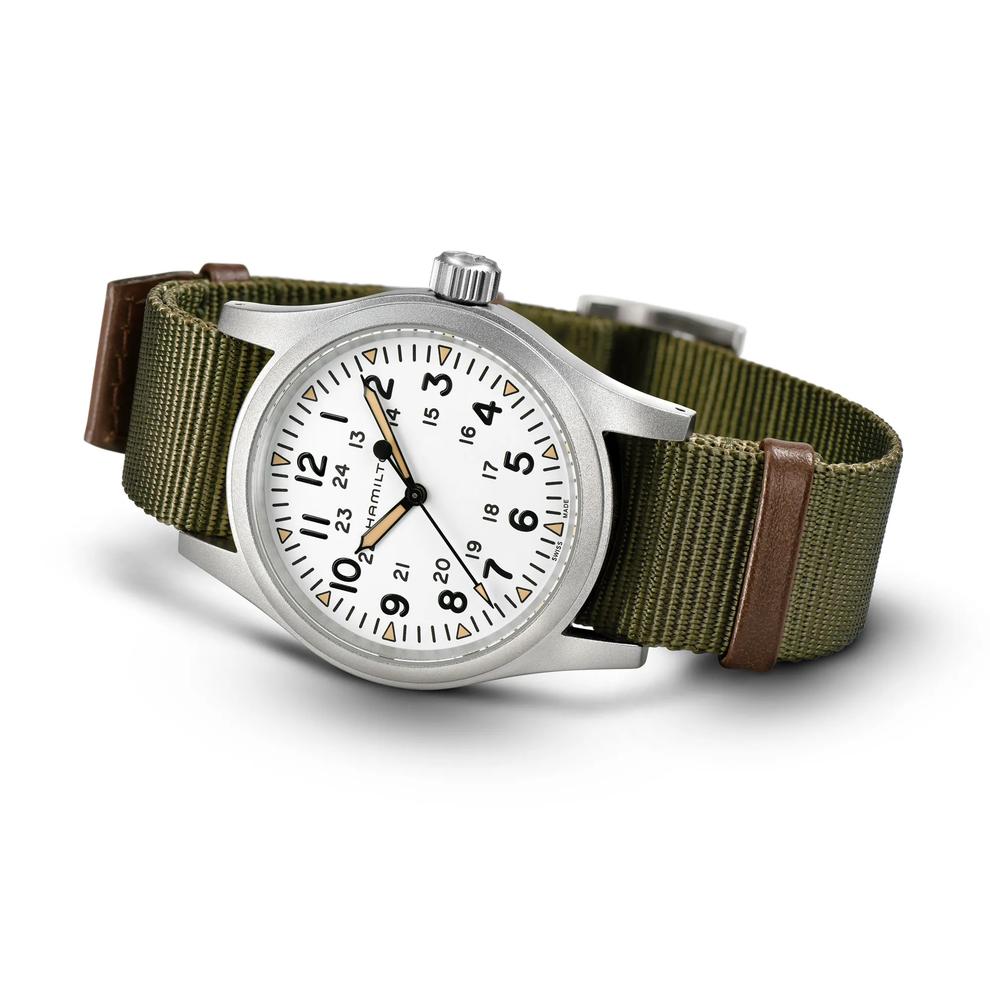 Khaki Field Mechanical Watch with Green Textile Strap – Image 3 of 3