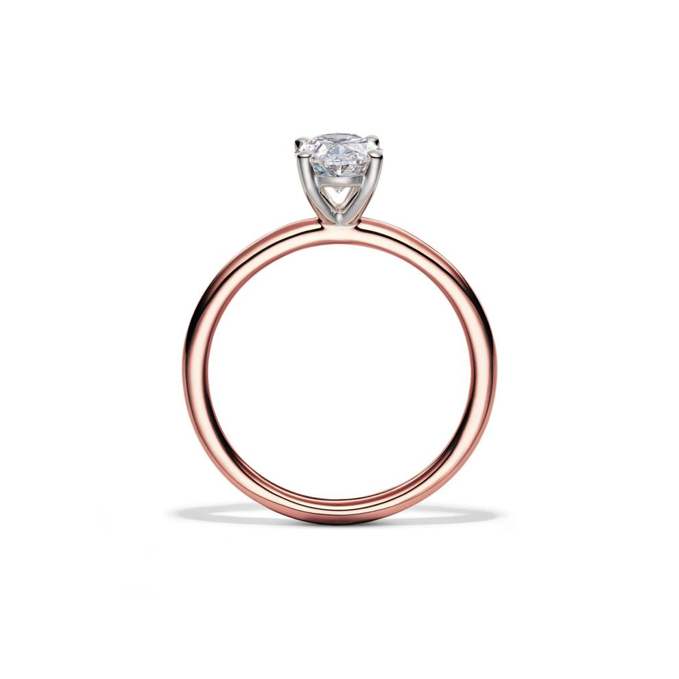 Lab Grown Diamond Solitaire Oval Engagement Ring in 14K Rose Gold (1 ct.) – Image 2 of 4