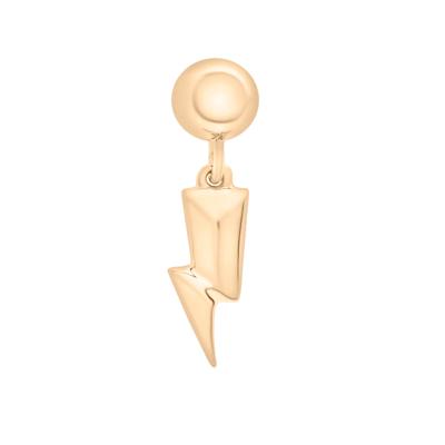 Lightning Bolt Bead Charm in Vermeil
