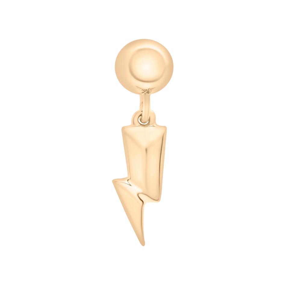 Lightning Bolt Bead Charm in Vermeil – Image 1 of 3