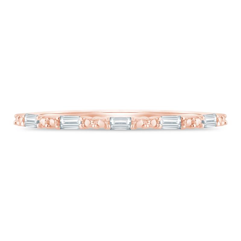 Diamond Accent Stack Band in 10K Rose Gold – Image 1 of 3