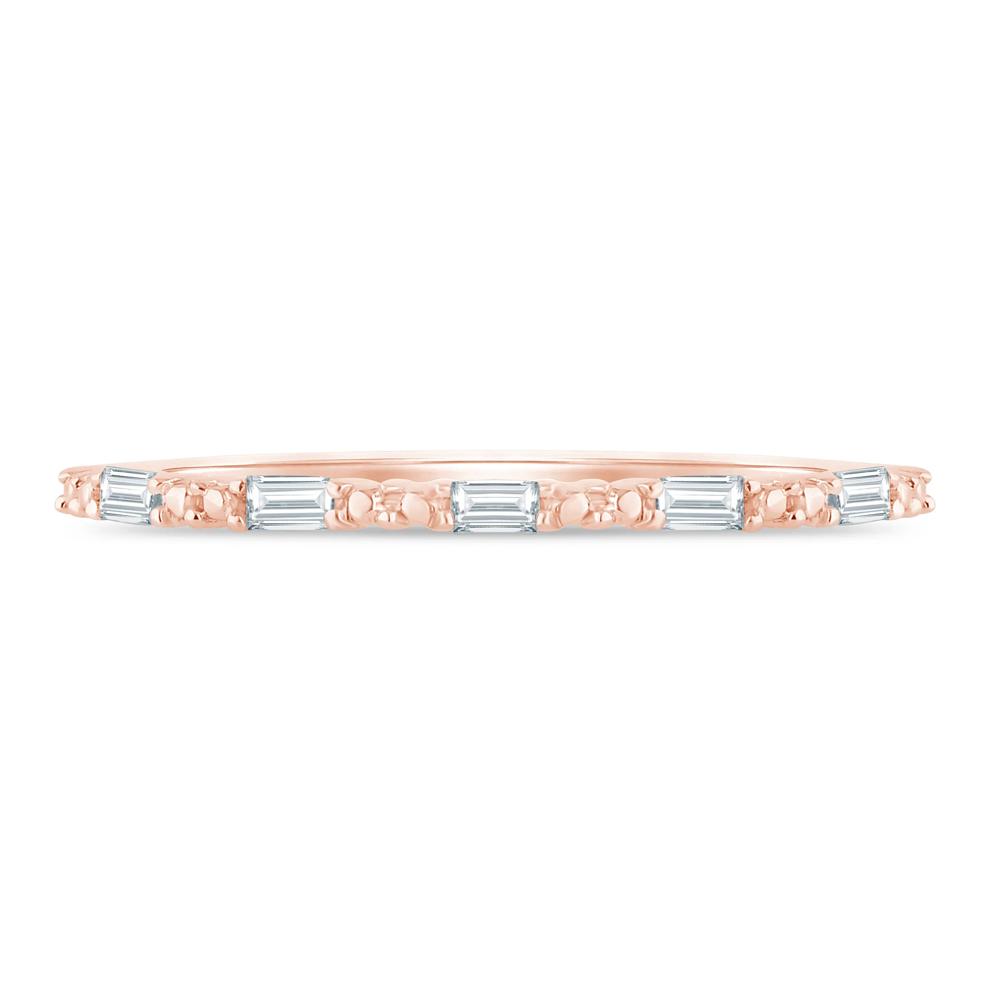 Diamond Accent Stack Band in 10K Rose Gold – Image 1 of 3