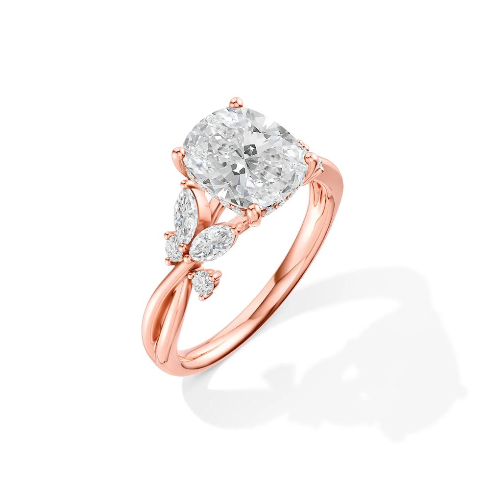 Lab Grown Diamond Elongated Cushion Wedding Ring in 14K Rose Gold (2 1/2 ct. tw.) – Image 4 of 4