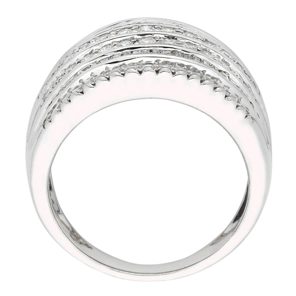 Diamond Multi-Row Anniversary Band in 10K White Gold (1 ct. tw.) – Image 2 of 3