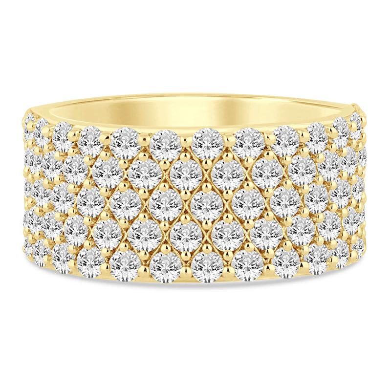 Lab Grown Diamond Pave Multi Row Band in 14K Yellow Gold &#40;2 ct. tw.&#41; – Image 1 of 3