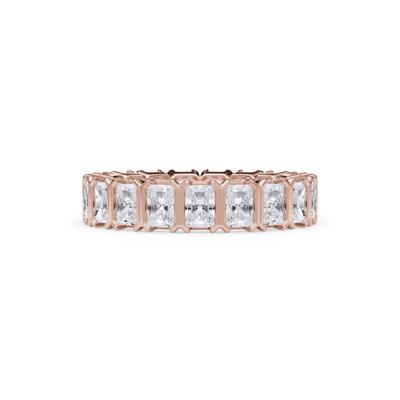 Lab Grown Diamond North-South Half Bezel Eternity Band in 14K Rose Gold (3 ct. tw.)