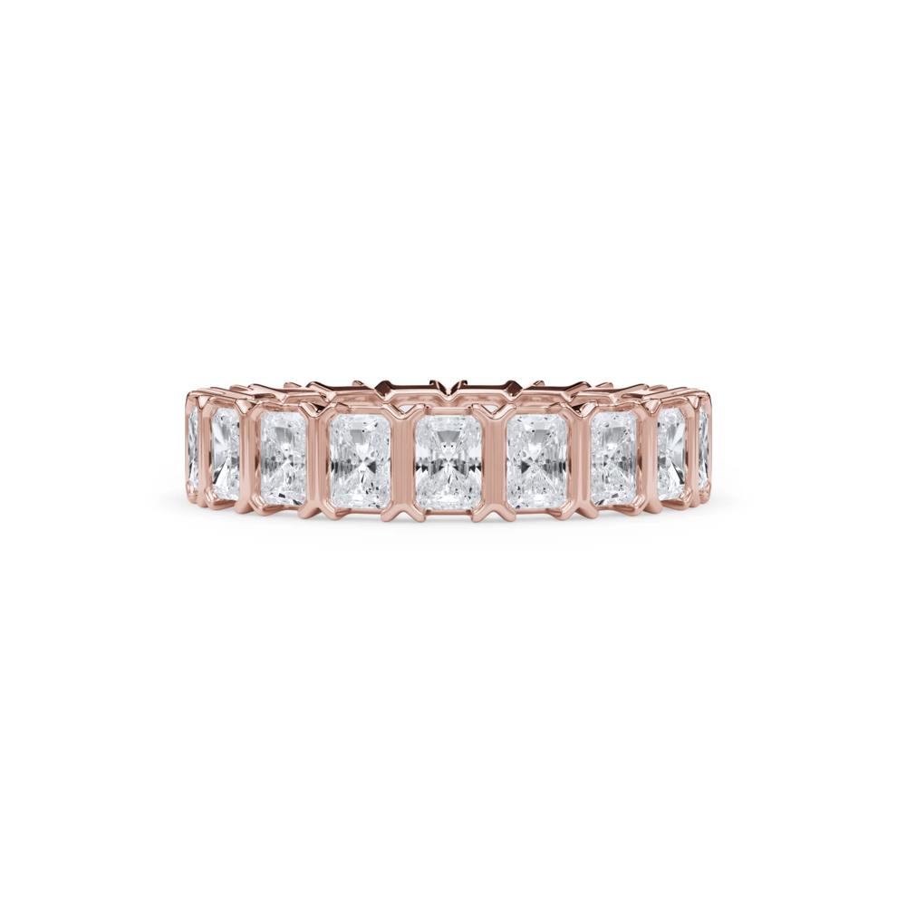Lab Grown Diamond North-South Half Bezel Eternity Band in 14K Rose Gold (3 ct. tw.) – Image 1 of 4