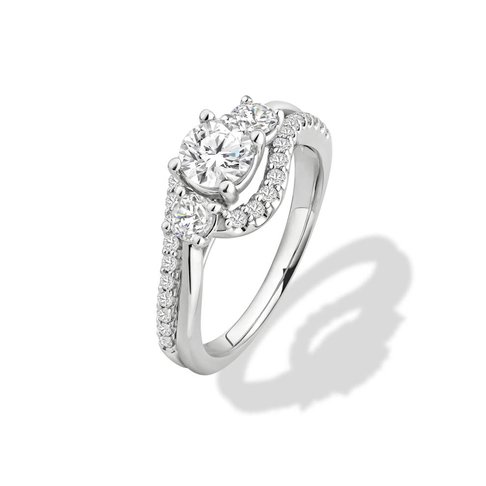 Diamond Round Engagement Ring in 14K White Gold (1 1/4 ct. tw.) – Image 4 of 4