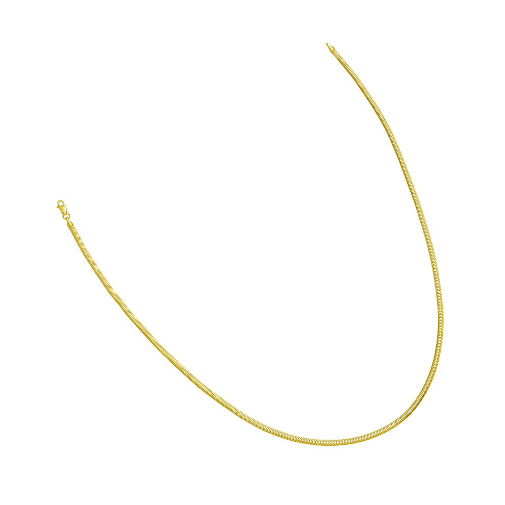 Oval Snake Chain in 14K Yellow Gold, 3.3MM, 18" – Image 3 of 4